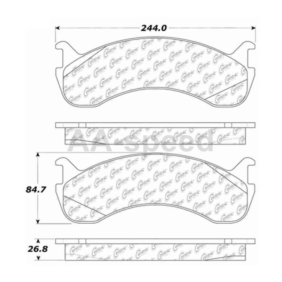 Pastillas de freno delanteras y rotores para Blue Bird TC1000 7,0 L 1998 2000 1997 1999 Foto 4 de 4