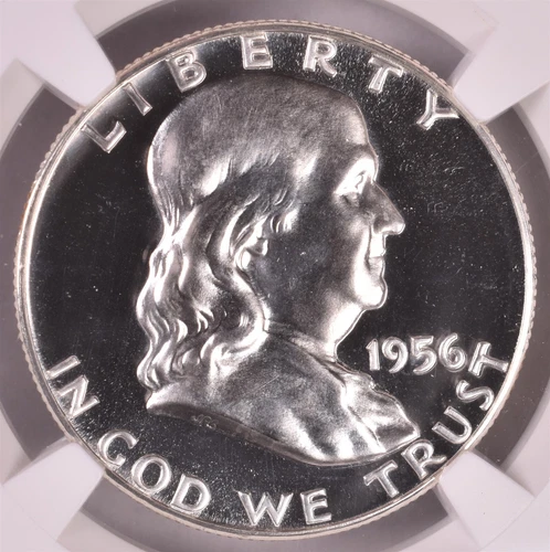 1956 Franklin Silver Half Dollar - NGC PF69 - Type 1 LOOKS CAM!!!