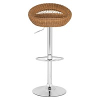 Zeba Woven Adjustable Barstool Steel/natural - Safavieh&174; on sale Zeba Woven Adjustable Barstool Steel/natural - Safavieh&174; on sale
