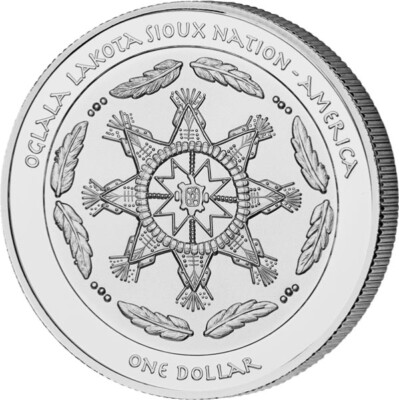 2025 USA $ 1 Turtle Island Tortoise 1 Oz 999 Silver Coin 1 Dollar