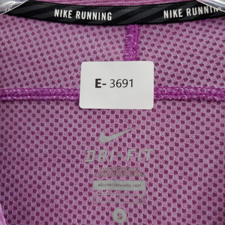 Nike Mujeres Ropa Activa Top Pequeño Púrpura Aero React Rayas Swoosh Dri-Fit LEER Foto 2 de 4