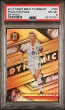 2019 PANINI GOLD STANDARD #D19 MEGAN RAPINOE DYNAMIC /149  PSA 8