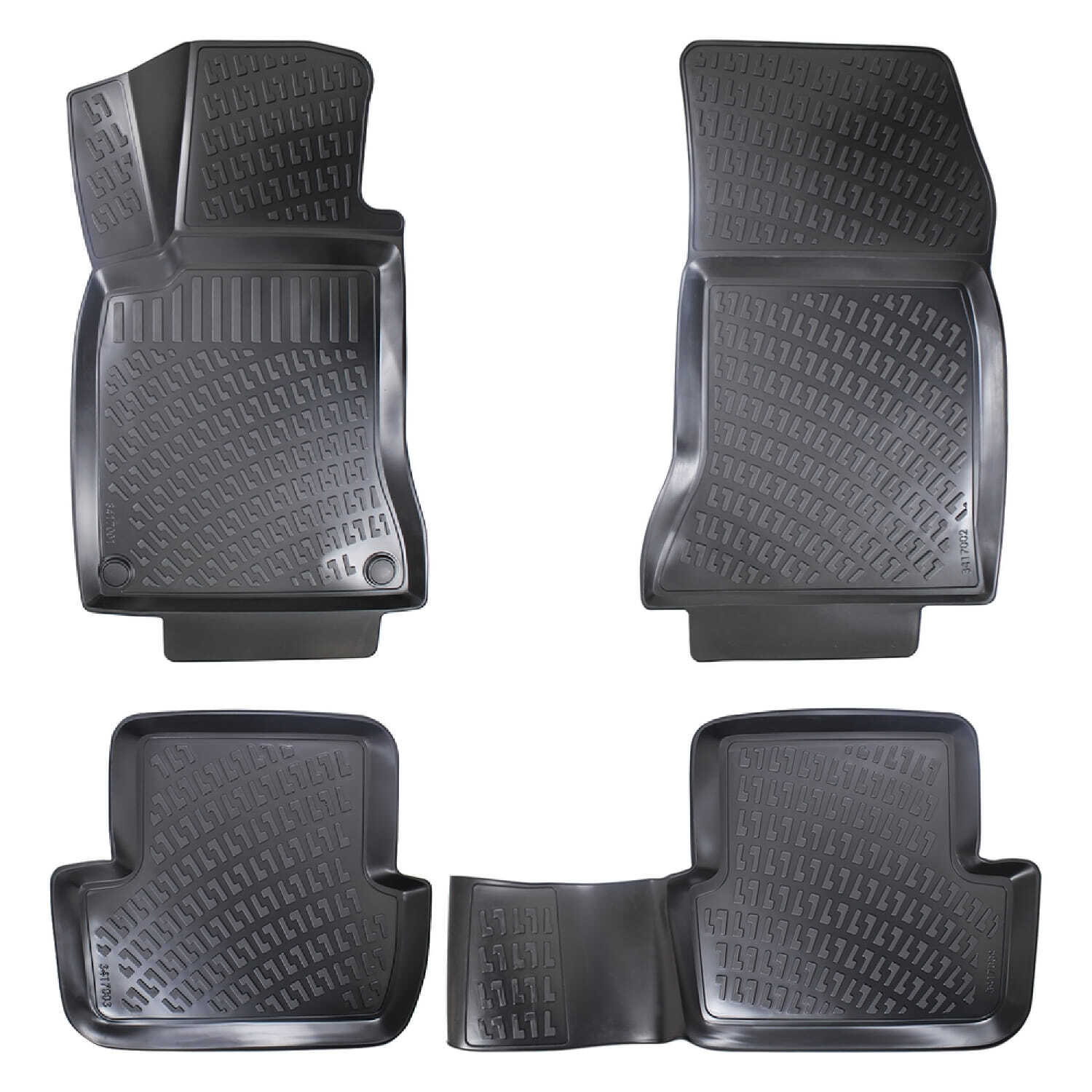 Tapis de voiture 4D noir sur mesure pour Infiniti QX30 H15 2017-2019