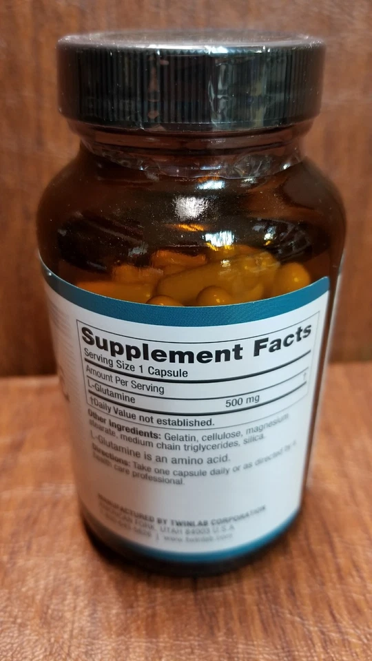 Twinlab L-Glutamina 500mg, 100 Cápsulas Foto 2 de 3