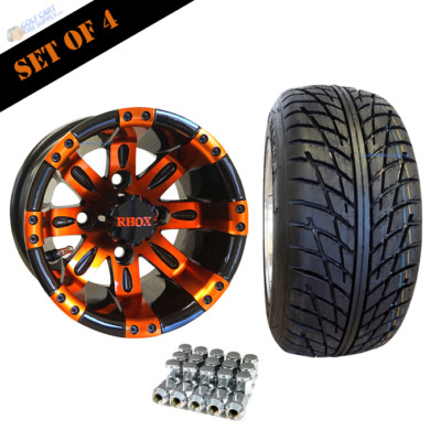 10'' VEGAS WHEEL & 205/50-10'' DOT STREET TIRES COMBO- SET OF 4- CHOOSE YOUR COLOR