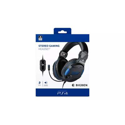 BigBen Stereo Gaming Headset for PS4 Black 3499550371093 UK