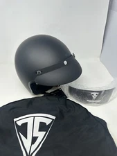 NEW JAGASOL Motorcycle Helmet  Matte Black DOT  Certified KY-207V Size Lg.