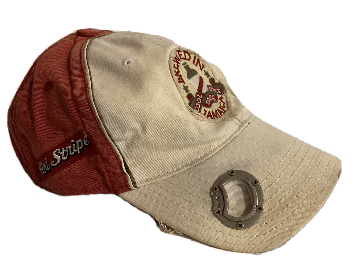 red stripe beer ball cap