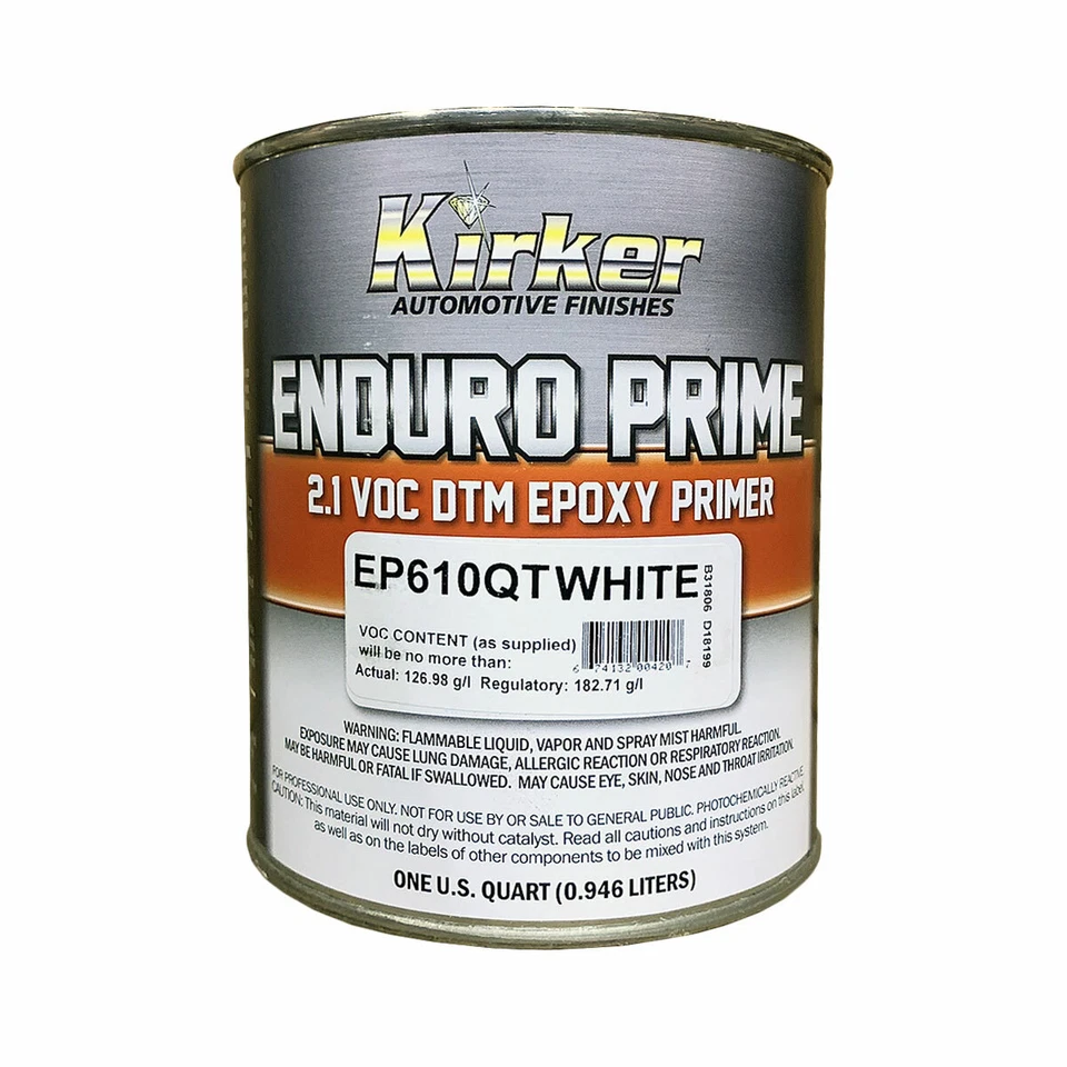 Imprimación epoxi Kirker Enduro Prime blanca EP610QT y catalizador de 1 qt EPC611QT Foto 2 de 3