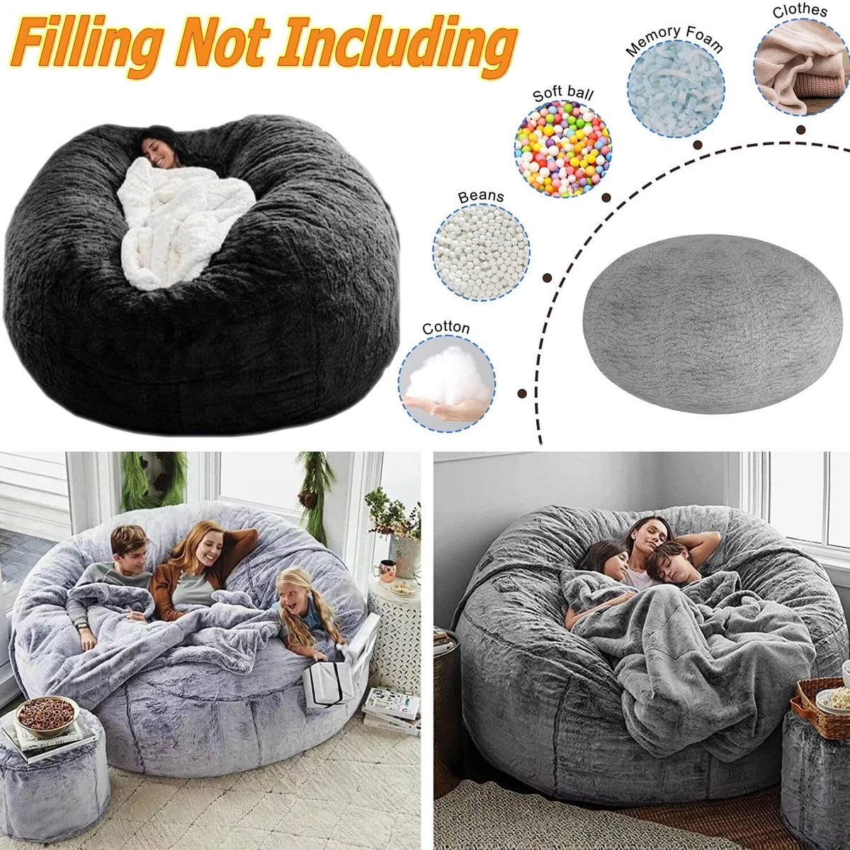 Free: 2 bags of styrofoam balls for beanbag stuffing, Furniture & Home  Living, Home Decor, Cushions & Throws on Carousell