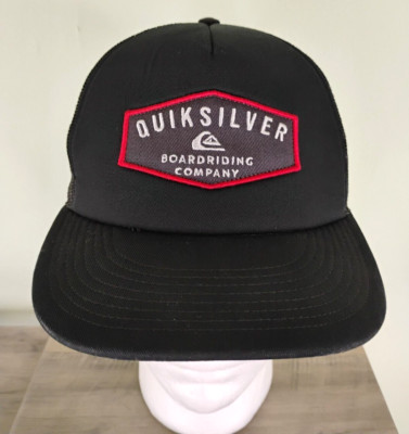 Quiksilver Boardriding Co Mesh Foam Trucker Hat Cap Snapback Black