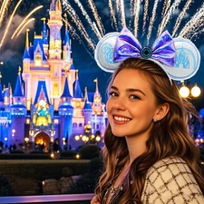 Disney Park Castle TRON Lightcycle Power Run Headband Minnie Ear RESOTR SHANGHAI