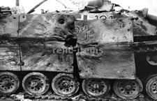 WW2 PICTURE PHOTO GERMAN STUG 111 ASSAULT GUN DESTROYED BITBURG TANK 6630