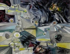 ROBERTO MATTA Surrealism Art Poster or Rolled Canvas Print "Years of Fear"