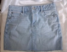 American Eagle Womens Size 4 Curvy High Rise Mini Denim Blue Jean Skirt-new