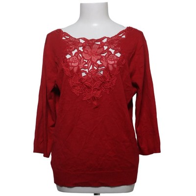 Changes, Strickpullover, Größe: M, Rot, Feinstrick, Damen #1cD