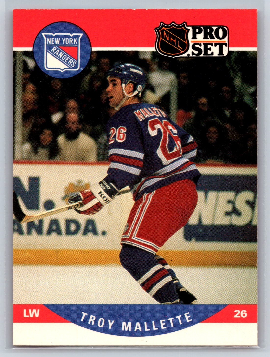 1990-91 Pro Set #492 Troy Mallette