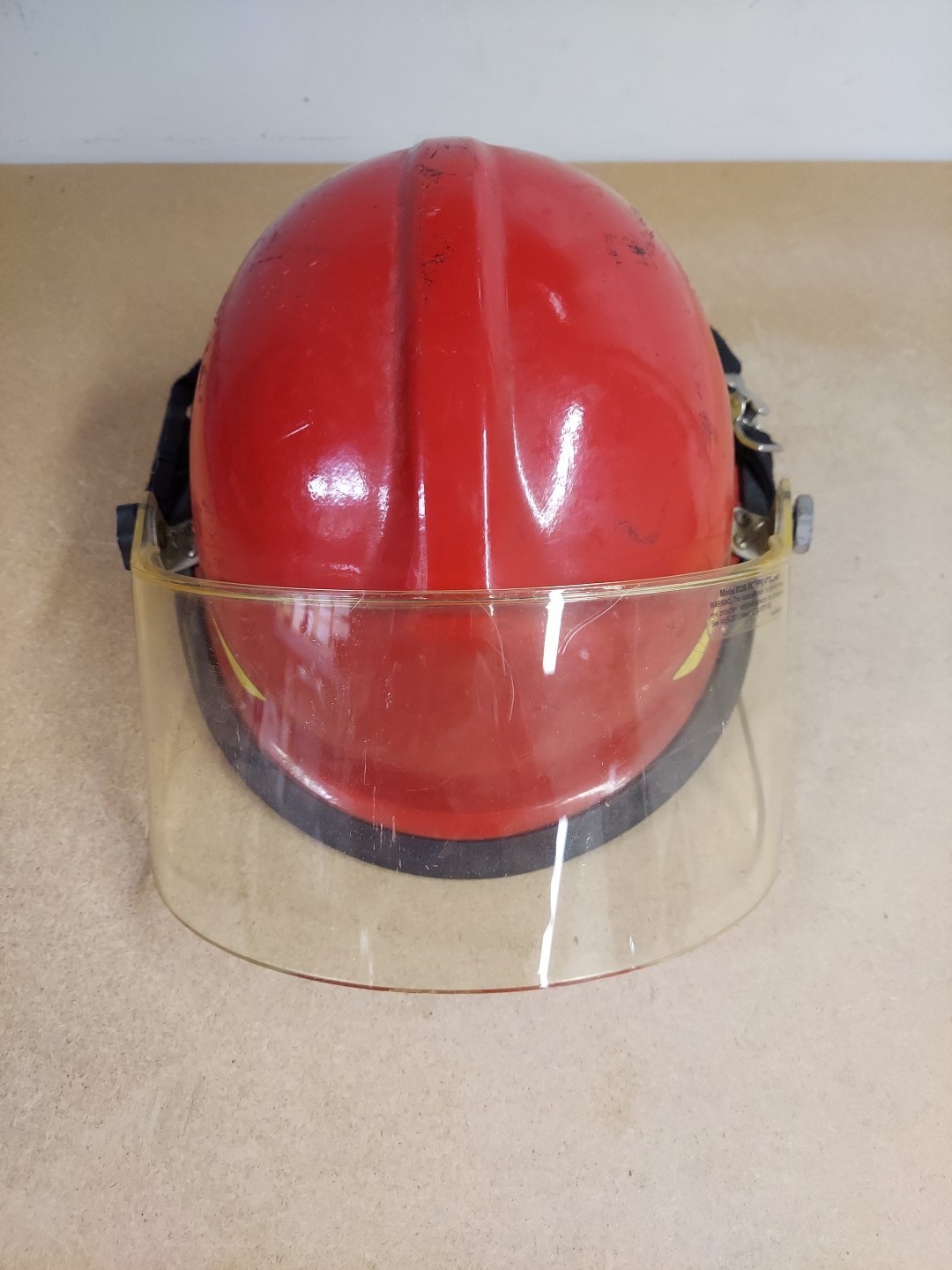 BULLARD FX Firedome Fire Firefighter Full Helmet Face Shield Yellow Neck Guard