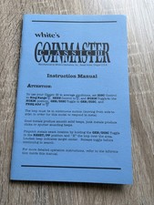 Instruction Manual For White's Coinmaster Classic 3 Metal Detector, Original