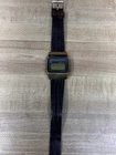Vintage Seiko A159-5009 Digital LCD Watch Gold Tone - Needs Battery - Repair