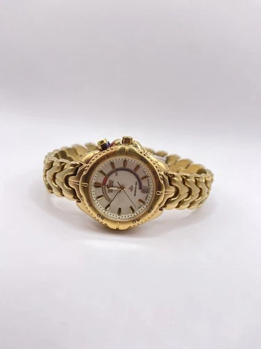 Vintage Seiko Kinetic 3M22-0B99 Sport 100 Gold Tone-100 Meters Water Resistance