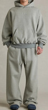 Fear of God Essentials Concrete Heather 2 Piece Suit in Large SS26
