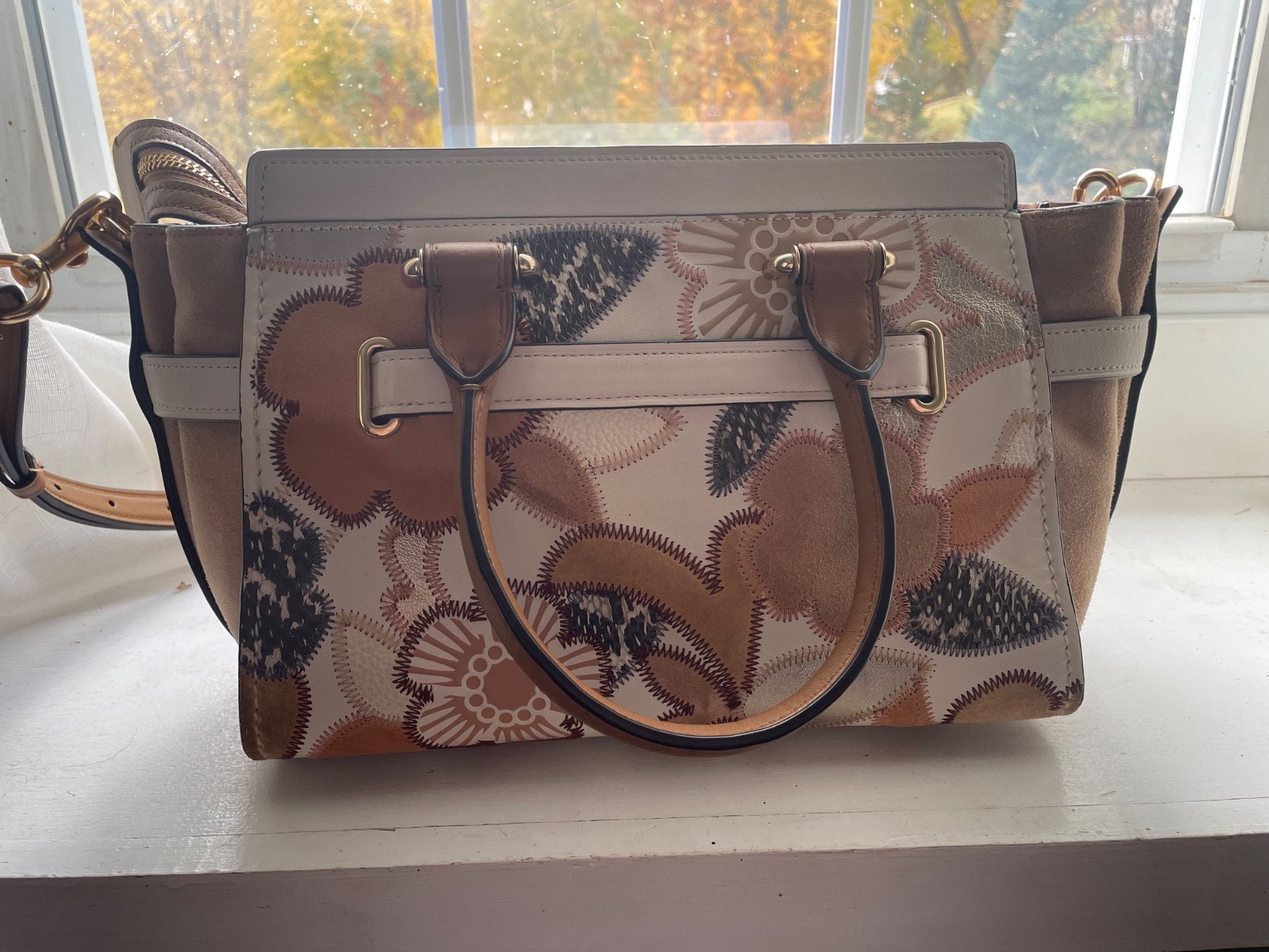 Coach Pebble Leather Patchwork Multi Handbag Purs… - image 5