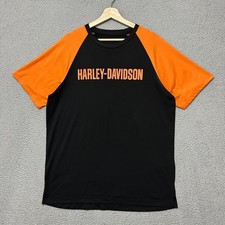 Harley Davidson T-shirt Men XL Black Short Sleeve Stretch Motorcycle Biker