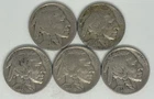 1927 1935 1936 1936-D 1937 Buffalo Nickel Lot of 5 (704)