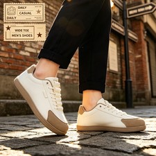 Men's Wide Last Casual Shoes Flat Leisure Non Slip Sneakers Athletic Shoes