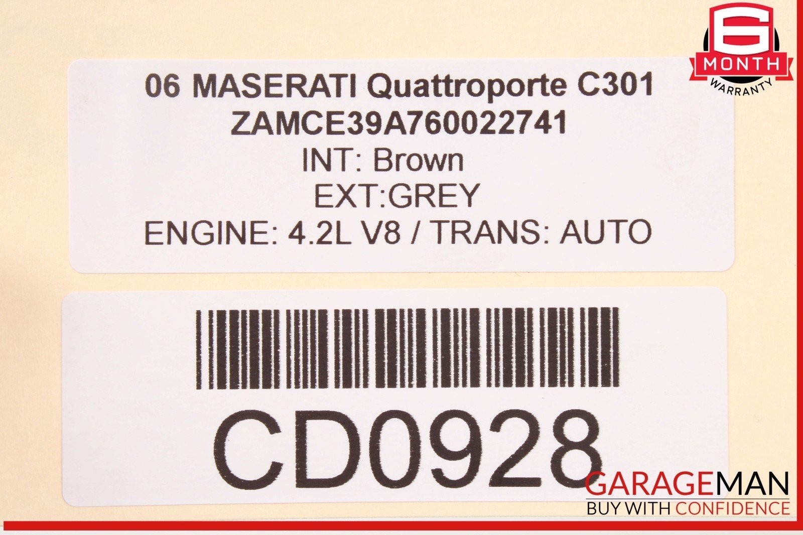 Maserati Quattroporte 2003-2008 REAR+RIGHT+LOWER Seat cushion