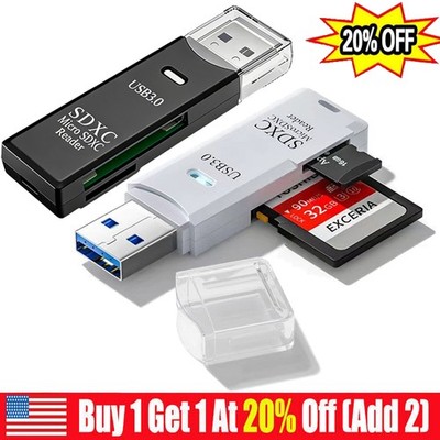 USB3.0 SD Card Reader for PC Micro SD Card to USB Adapter for Camera MemoryC USA