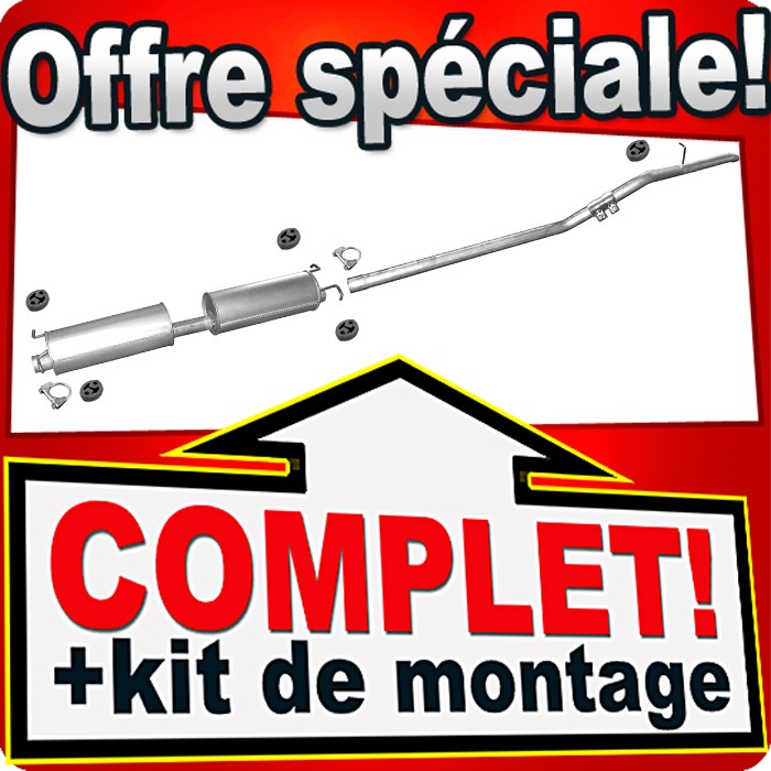 Échappement pour Ford Transit 2.4 tdi lwb 3750mm de 2000-2006 en acier