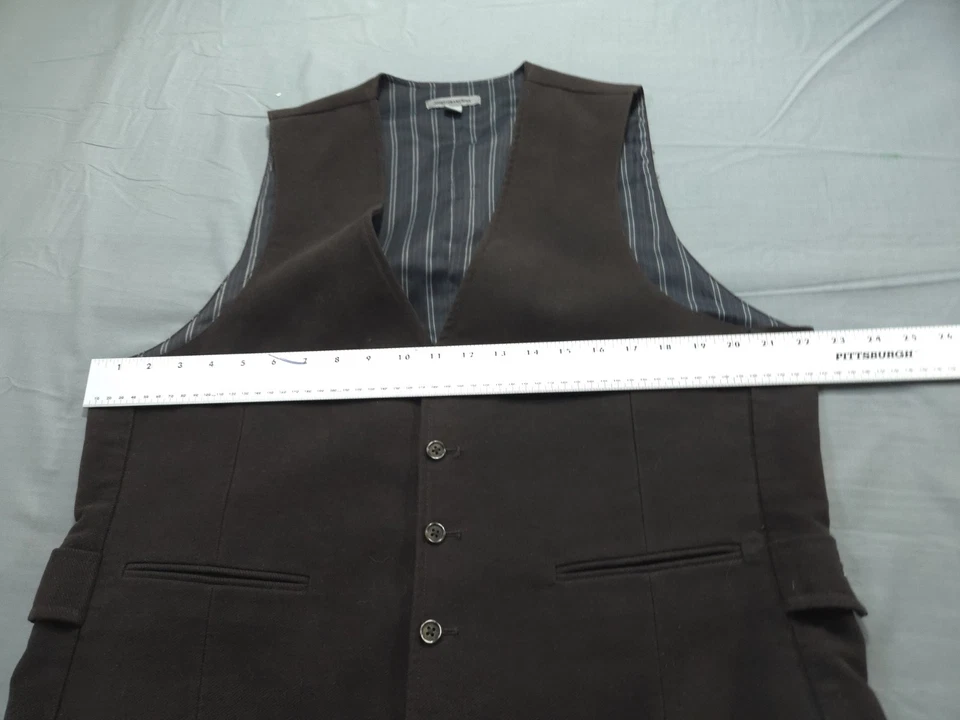 Мужской жилет Johnston Murphy большой коричневый костюм с лацканами на пяти пуговицах официальный повседневный - Изображение 3 из 4