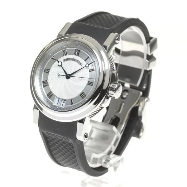 Breguet — Breguet Marine II 5817ST/12/5V8 40mm SS Silver Dial Automatic Date Watch #C12848