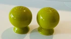 Fiesta Ware Lemongrass Salt & Pepper Shakers Retired Color Green Homer Laughlin