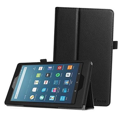 Folio Case for Amazon Fire HD 8 Tablet (7th/8th Generation, 2017/2018 Black