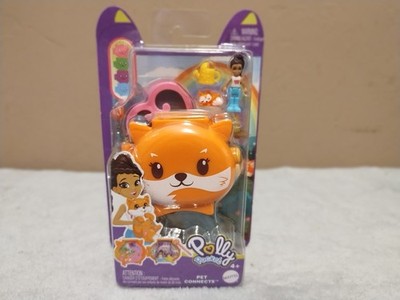 Polly Pocket Pet Connects Fox Micro 2'' Doll Action Figure Compact Playset New
