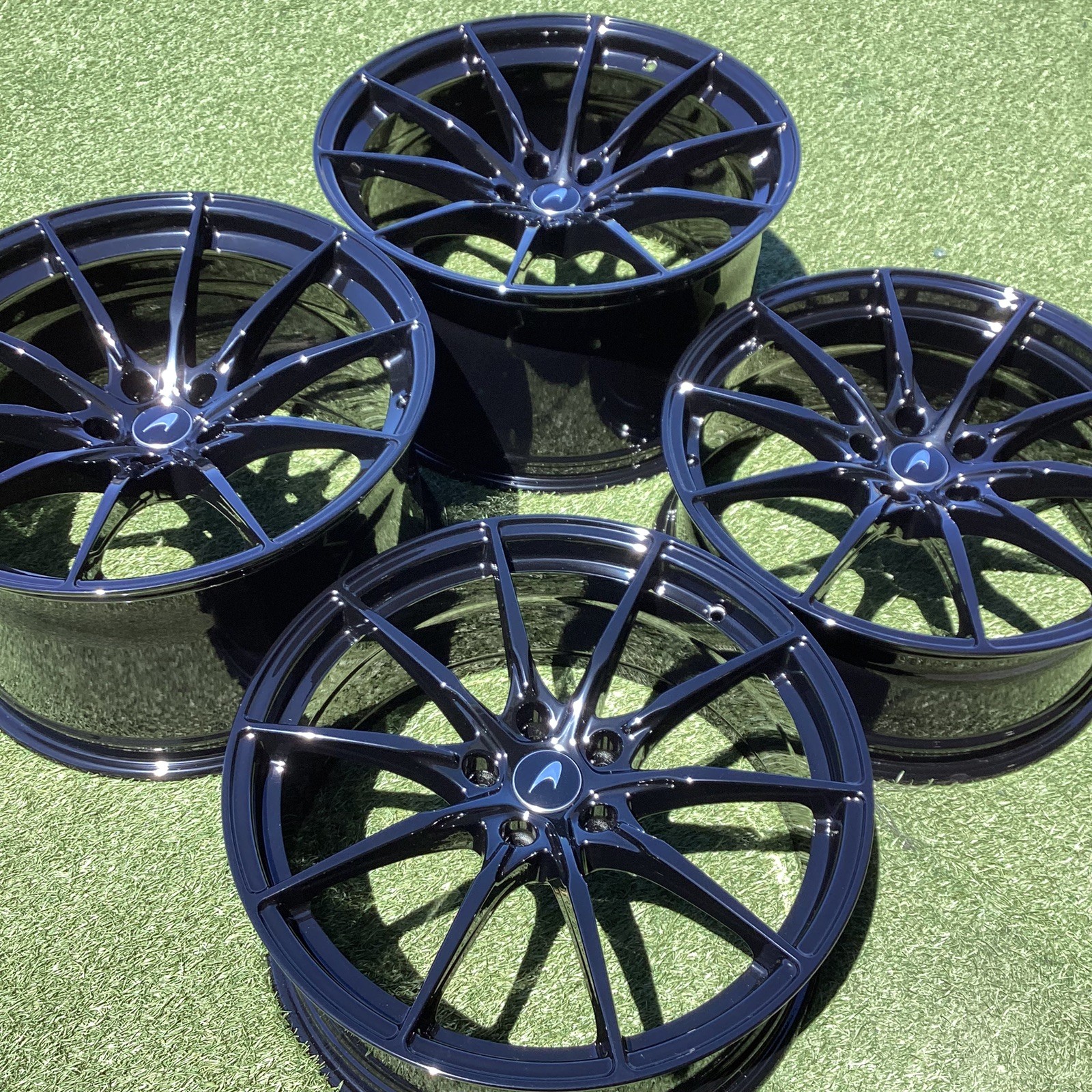 19” 20” McLaren 600LT Wheels Rims OEM set of 4 gloss black NEW