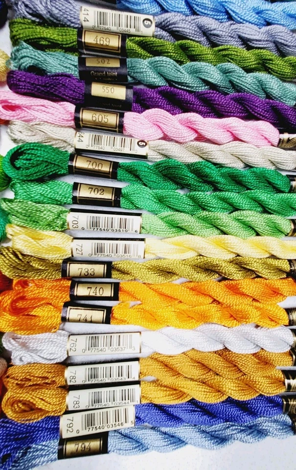 50 DMC Skeins #5 Perle Embroidery Floss Lot of 50 Different Colors Z - Image 3 of 4