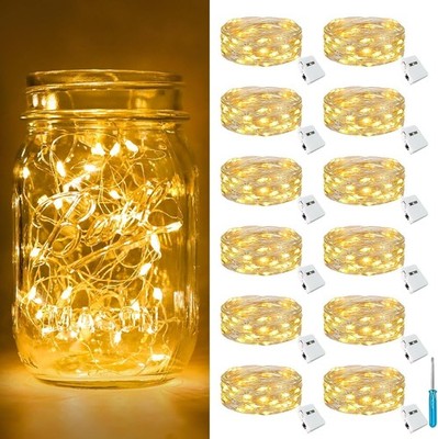 LED Lichterkette 2M 20LED Batterie 3 Modi Warm Weiß für Party Weihnachten Deko