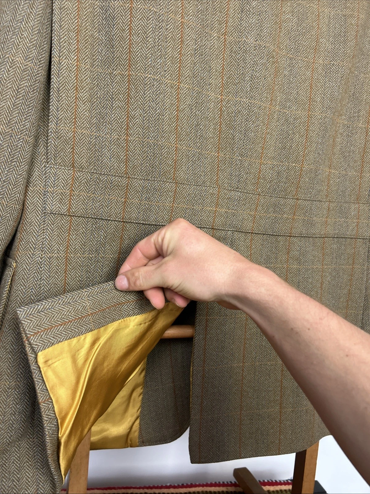 Sport Saxony Tweed Shooting Action Back HACKING Norfolk Blazer Jacket (42S) - product detail image 11