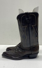 Dan Post 2261 schokobraun schwarz Leder Western Cowboystiefel Größe 8,5 C