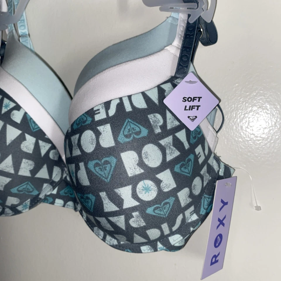 Juego de tres sujetadores Roxy Soft Lift 34C nuevo con etiquetas suave Y2K City Retro Gorpcore Preppy Hippy  Foto 2 de 4
