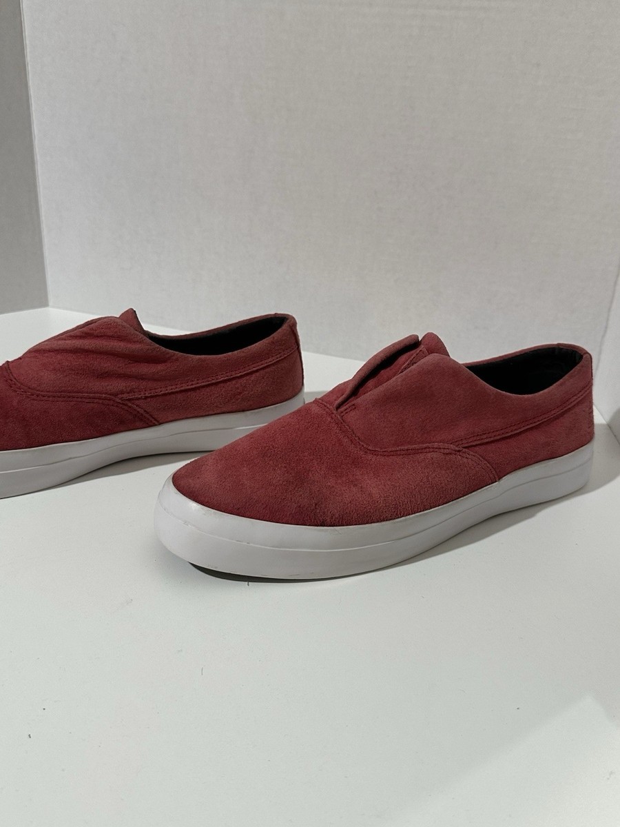 HUF Dylan Rieder Signature Slip-On Skate Shoes Red Suede  display picture 1