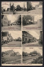 AK Nieder-Lustadt /Pfalz, Restaurant Bahnhof, Bahnhof von der Gleisseite, Haupt 