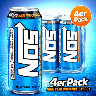 (1,00 EUR/100ml) NOS High Perfomance Energy Drink USA 4x473ml (inkl. Pfand)