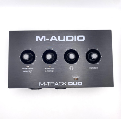 M-Audio M-Track Duo - USB-Audiointerface für Aufnahme, Streaming und mit Dual