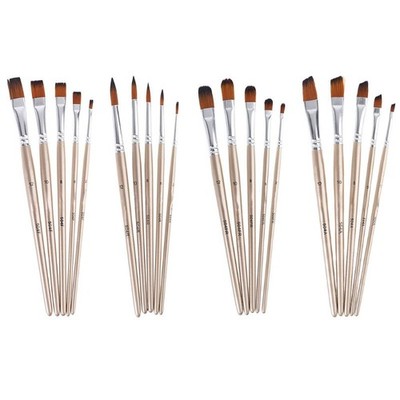 5pcs Paint Brush Set Nylon Hair Professional Artist Watercolor Acrylic Painting