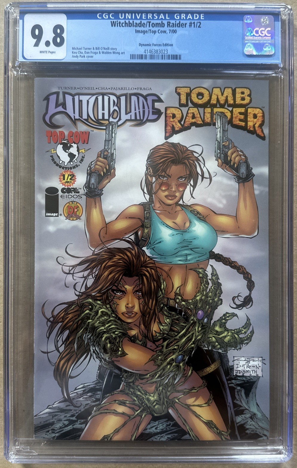 Witchblade / Tomb Raider #1/2 Dynamic Forces Variant (CGC 9.8) 2000 DF